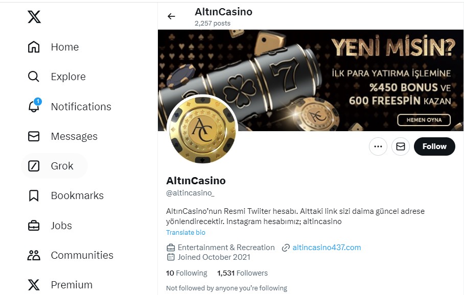 Altıncasino Twitter